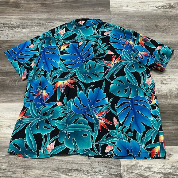 Vintage Y2K Hilo Hattie Floral AOP Mens L Short Sleeve Button Up Hawaiian Shirt - Picture 3 of 8